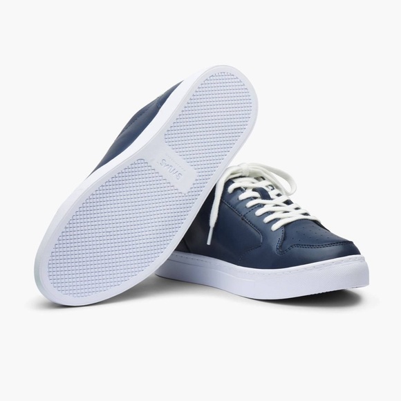 SWIMS Avenue Leather Sneaker Casual Shoes Navy Men’s Size 8 New in Box - Picture 13 of 13